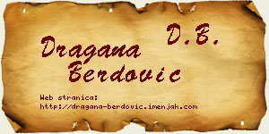 Dragana Berdović vizit kartica